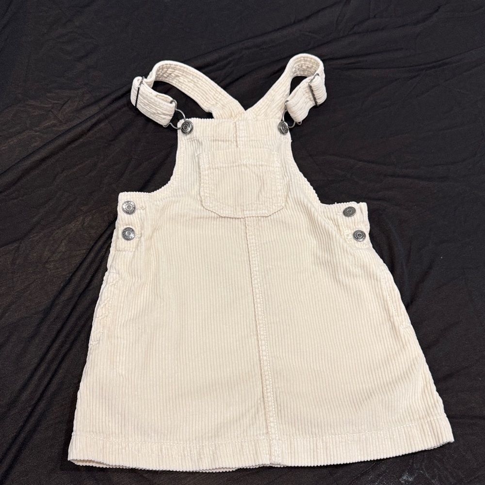 New - Cat & Jack Cream Corduroy Overalls